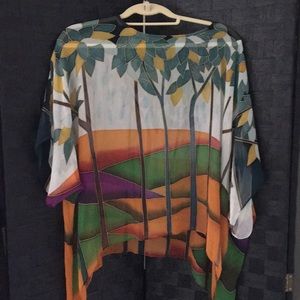 Sheer multicolor tunic